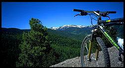 biking in red river, views of Wheeler Peak